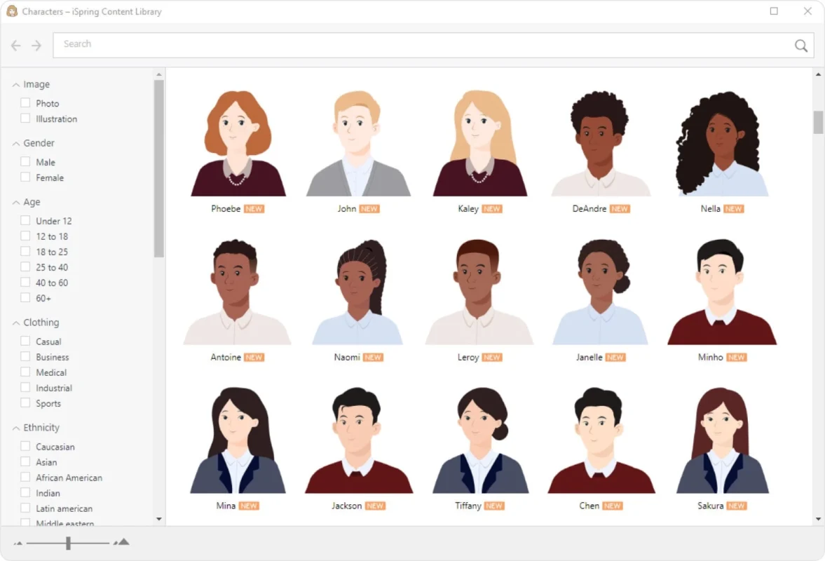 You can also choose from animated characters