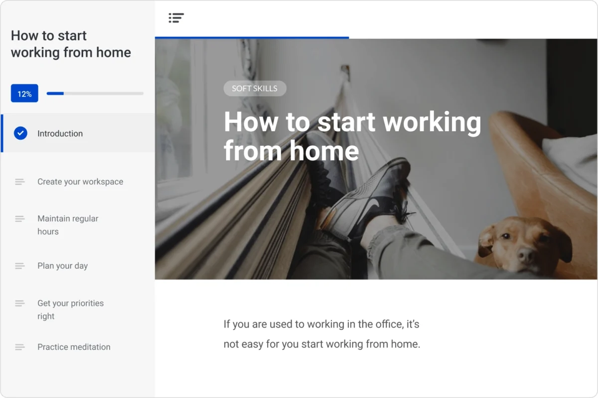 Create courses on iSpring Cloud to create courses and let your team contribute