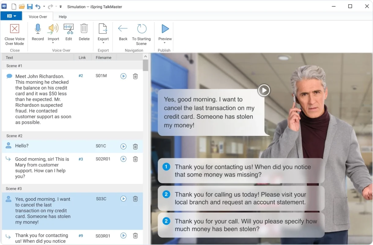 You can record voiceovers for your role-play right in the dialogue editor