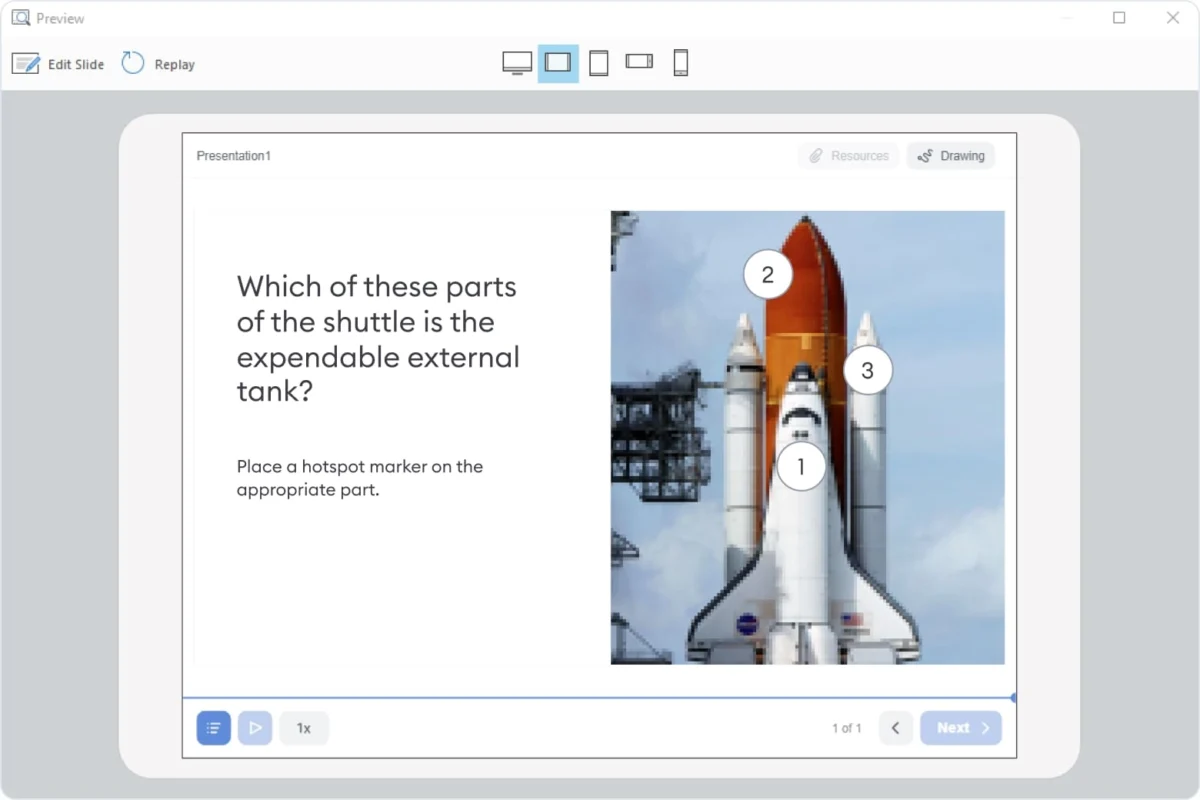 Preview how your course will look on different devices