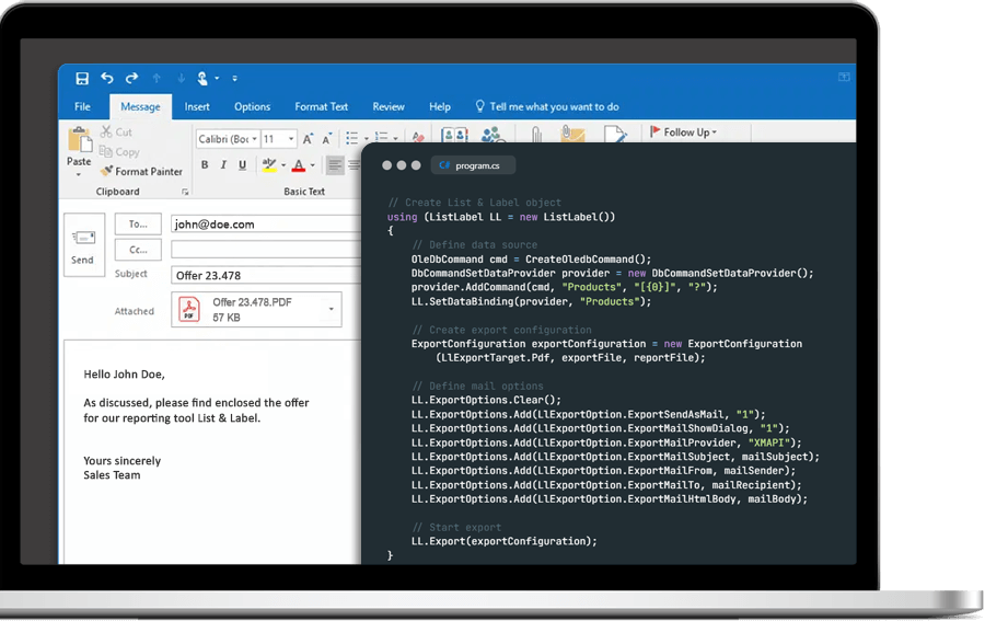 Automated report output