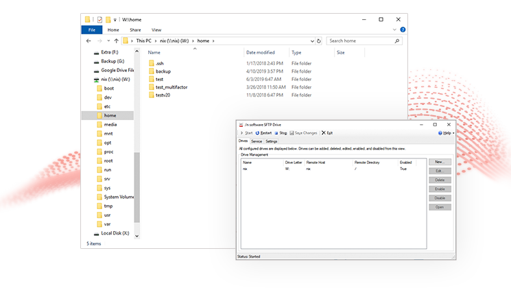 SFTP Drive screenshot